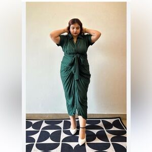 NWOT BTFM Tie Front Knot Front Shirt dress